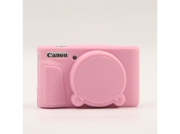 Capa CHRUI para Powershot Sx740/sx730 Silicone com Tampa da Lente Rosa