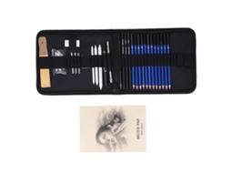 Kit De Lápis De Desenho Laxiscreed 34 Peças Para Artistas E Ilustradores