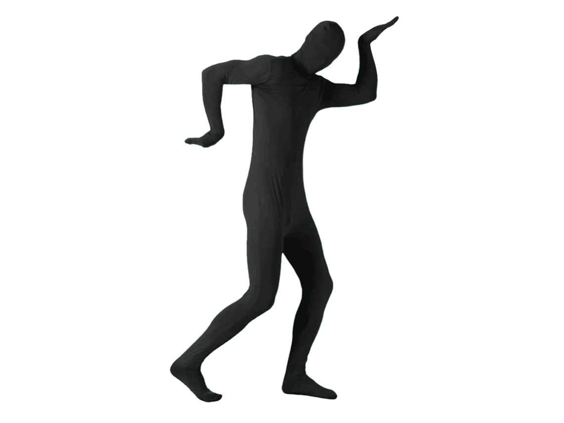 Macacão Unissex Halloween Cosplay Confortável e Respirável, Full Body Preto XXL com S/MARCA