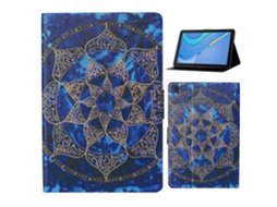 Capa protetora de couro sintético com padrão de mandala Hengrongshen para Samsung Galaxy Tab A9
