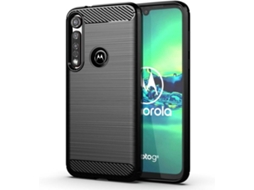 Capa Motorola Moto G8 Plus LMOBILE Silicone Carbono Preto