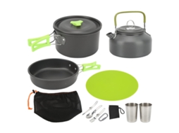 Conjunto de Cozinha Portátil de Camping Verde
