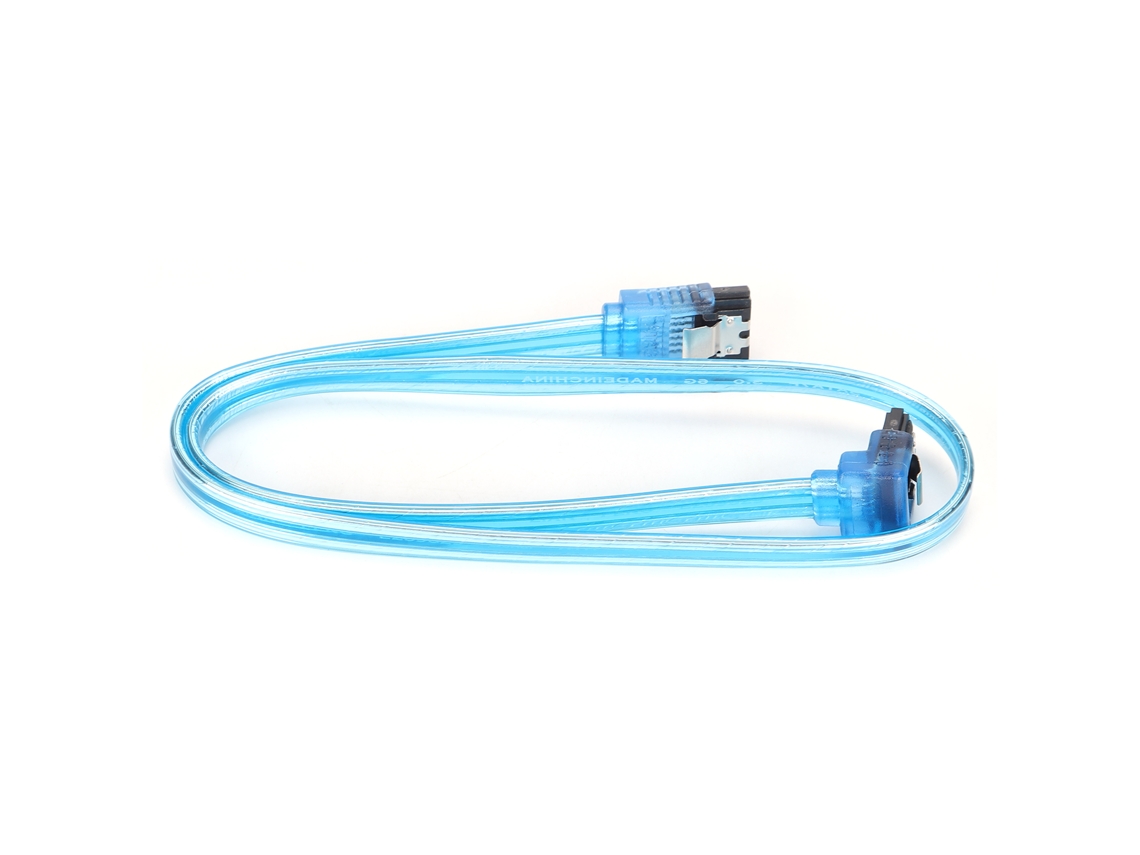 Aetheria cabo Sata 3.0 Transparente Azul para Ssd e Pc com Conector Reto e Curvo para Transmissão de Dados