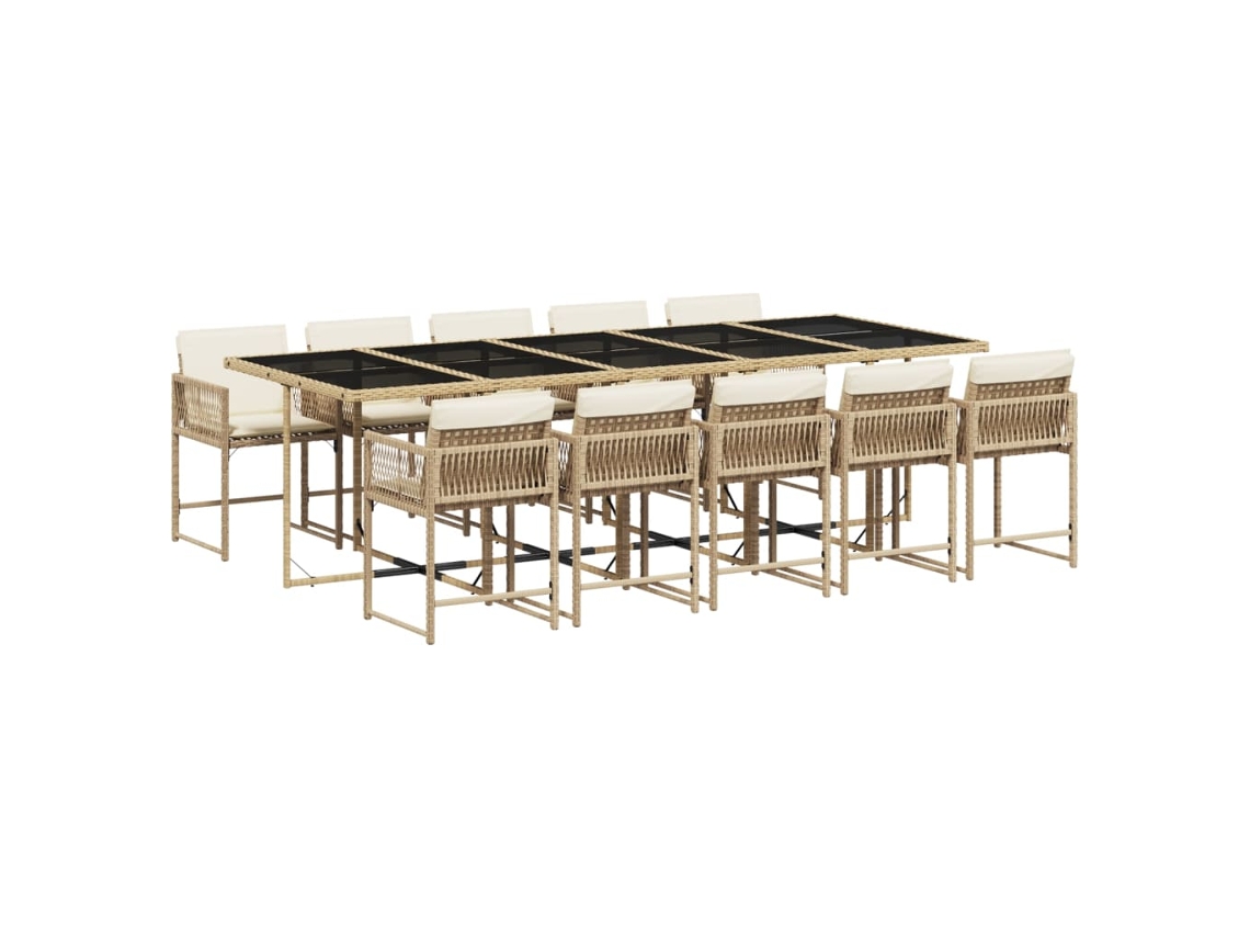 Garden Dining Set, Garden Dining Sets Vidaxl Bege Rattan / Vime (n/a)
