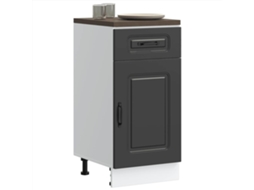 Vidaxl Armário De Cozinha Baixo Kalmar Madeira Artificial Preto