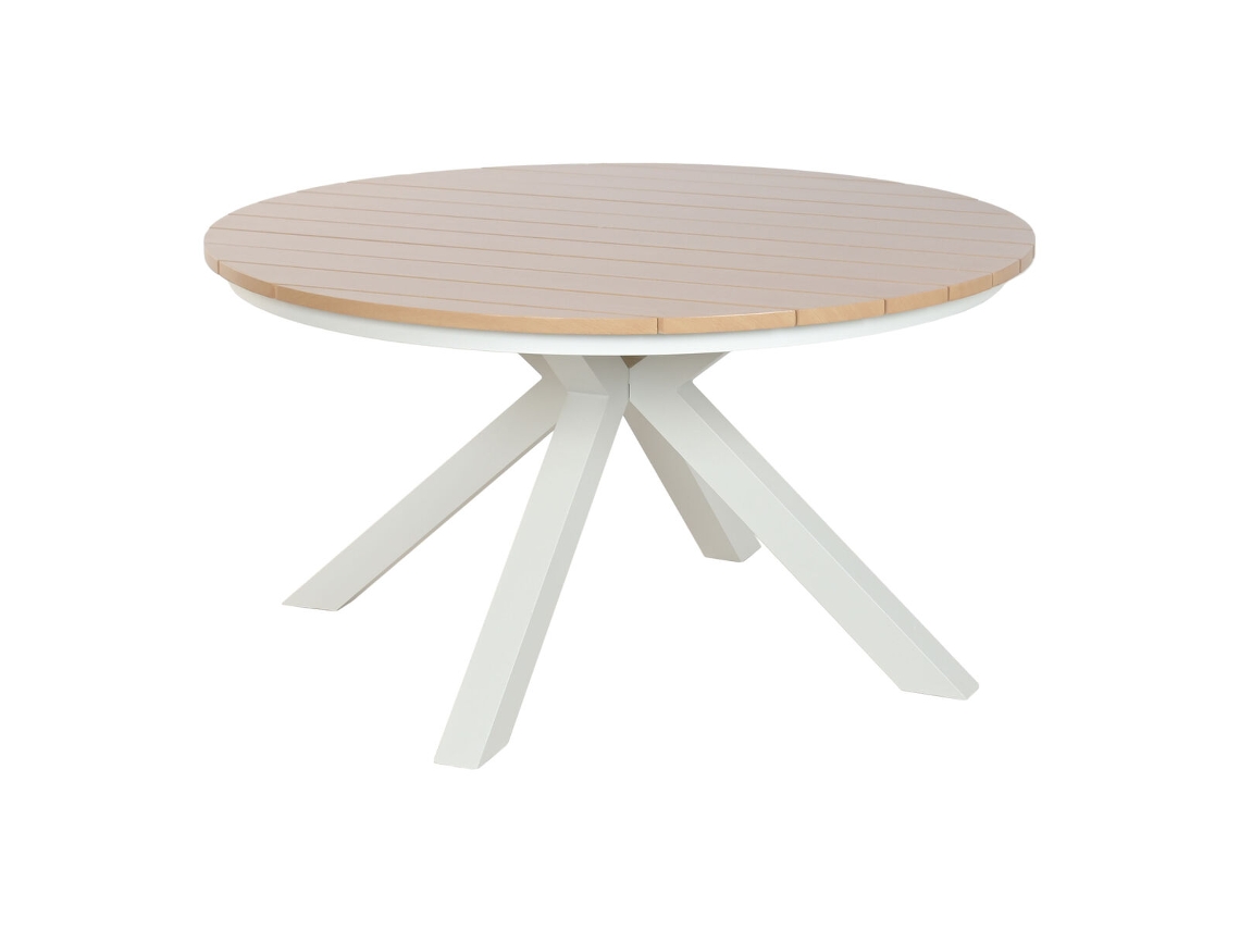 Mesa De Jantar Home Esprit Branco Alumínio 140 X 140 X 75 Cm