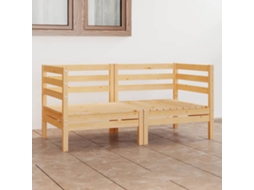 Sofá De 2 Lugares Para Jardim Pinus Maciço Dkd Home Decor