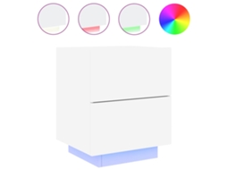 Bedside Cabinet, Bedside Cabinets Vidaxl Branco Madeira Processada (n/a)