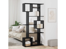 Vidaxl Gabinete De Livros Carvalho Preto 92 X 29 X 188 Cm