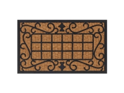 Vidaxl Tapete De Porta Retangular 45x75 Cm Borracha E Fibra De Coco
