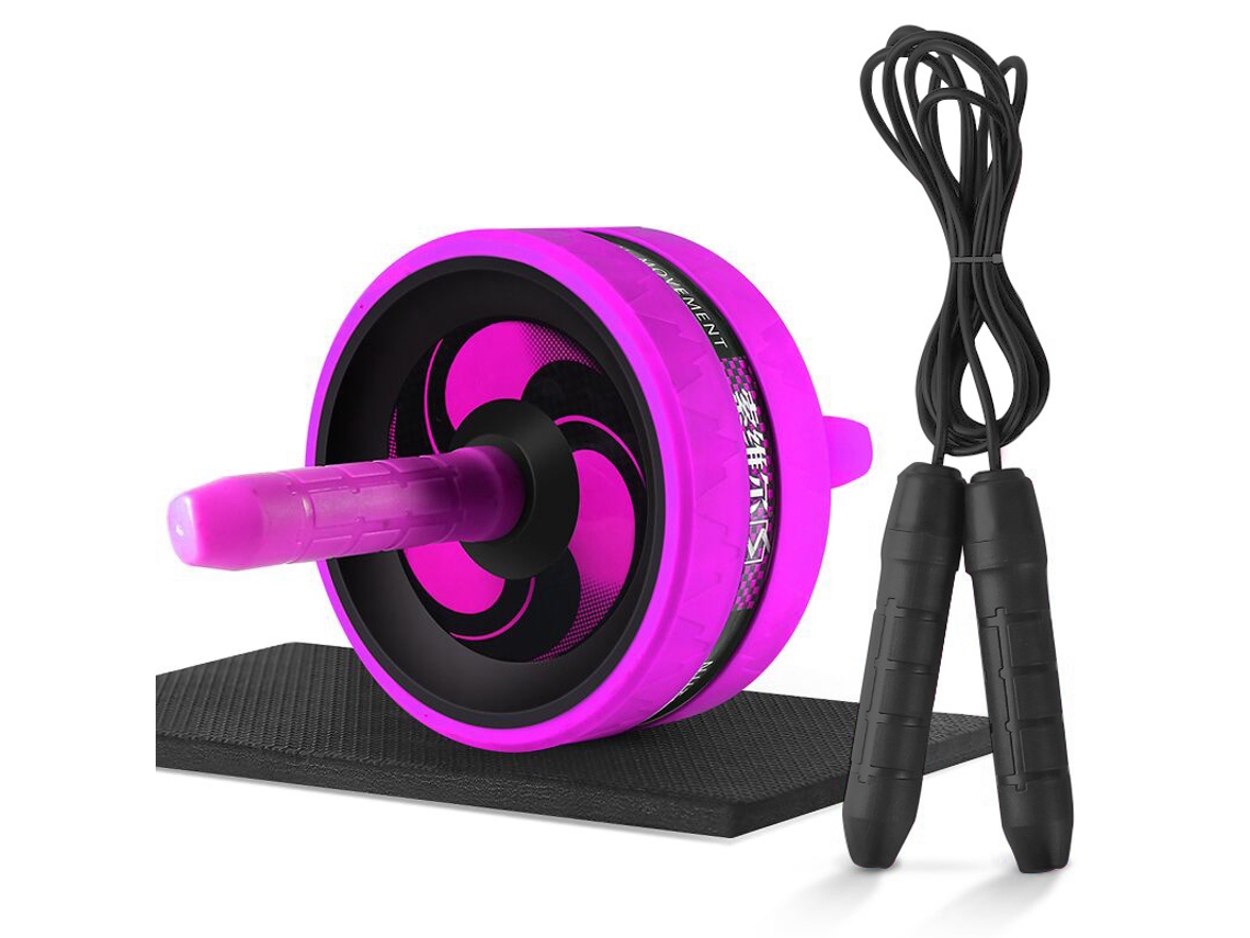 Novo Rolo Abdominal 2 Em 1 E Corda De Pular Com Ruído Abdominal Aquaforge