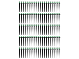 100 Gotejadores Ajustáveis 360° Jardim Verde 13cm