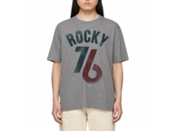 Rockinstone Rocky Movie Rocky '76 Heather Graphite Adult T-shirt Size:l