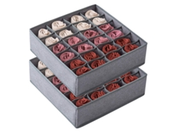 Divisor Organizador de Gaveta de Roupas Íntimas de 2 Unidades 24 Células Ou 16 Células Armário Dobrável Organizador de Armário Caixas de Armazenam