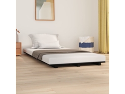 Vidaxl Estrutura De Cama 90x190 Cm Madeira De Pinho Maciça Preto