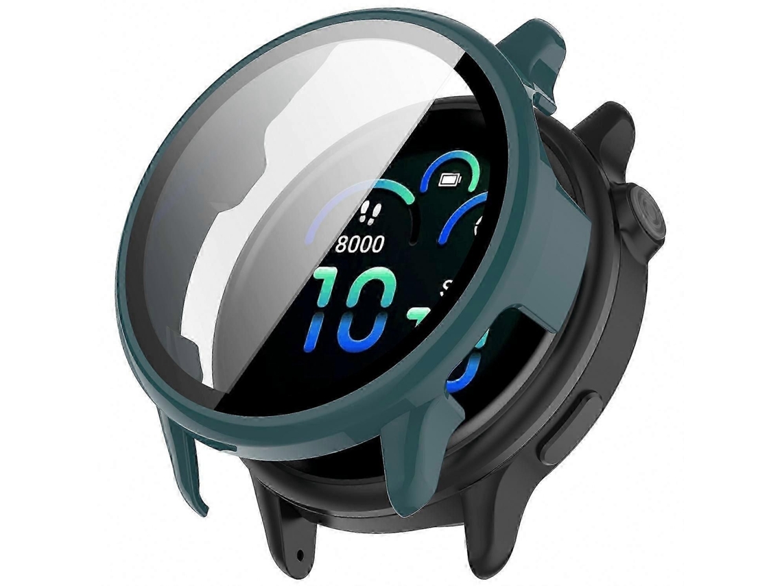 Capa Resistente Em Policarbonato Com Película De Vidro Temperado Para Proteção De Smartwatch Com Gps.