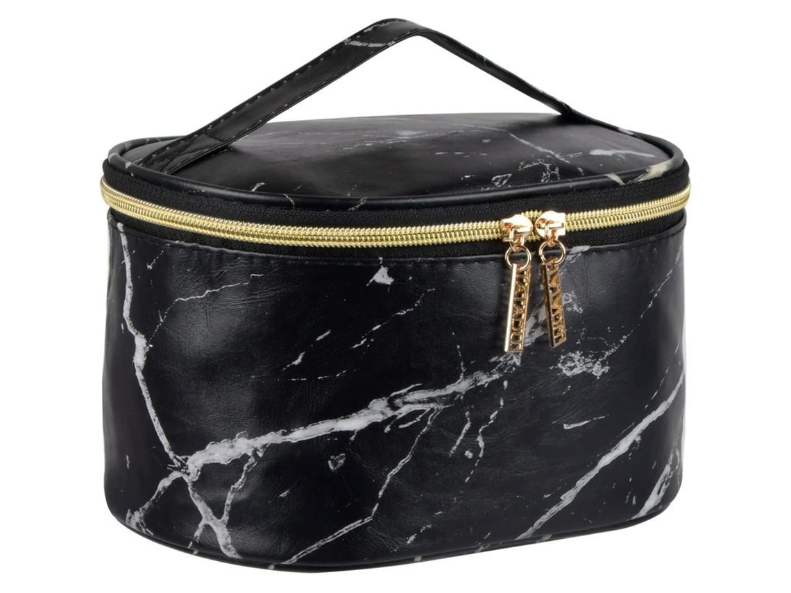 Bolsa de Maquilhagem Portátil, Grande Capacidade, Mármore, para Viagens e Uso Diário | S/MARCA