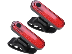 2 Unidades De Lanterna Traseira Led Para Bicicleta Com Carregamento