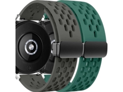 Pack 2X Bracelete Snapflow para Garmin Forerunner 255 Cinzento e Verde ANTIIMPACTO!
