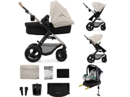 Carrinho 4 em 1 Kinderkraft MOOV 2 AIR com assento 2 em 1, rodas grandes amortecidas e capacidade até 27 kg Cinzento