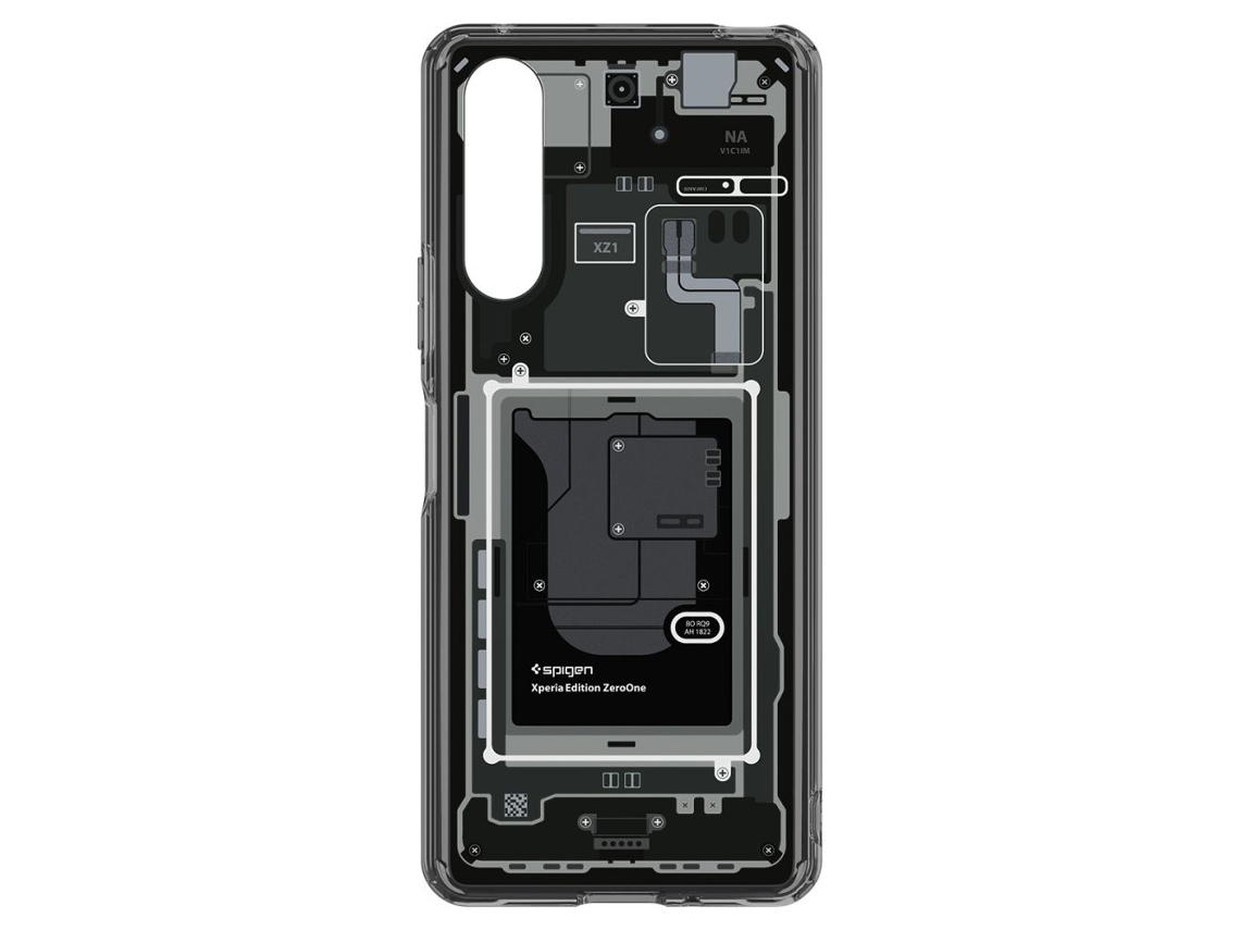 Capa Protetora Spigen Ultra Hybrid Para Sony Xperia 10 V - Cinza Escuro (design Zero One)
