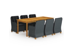 Dining Set, Dining Sets Vidaxl Cinzeto Madeira De Acácia (n/a)