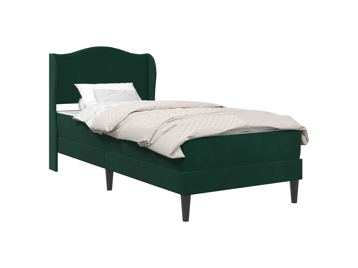 Conjunto 1 Estrutura De Cama Moderna Vidaxl Floresta Veludo (100 X 200 Cm)
