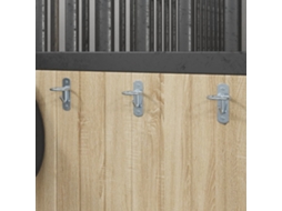 Vidaxl Ganchos De Parede Para Baldes 3 Pcs Aço Galvanizado Prateado