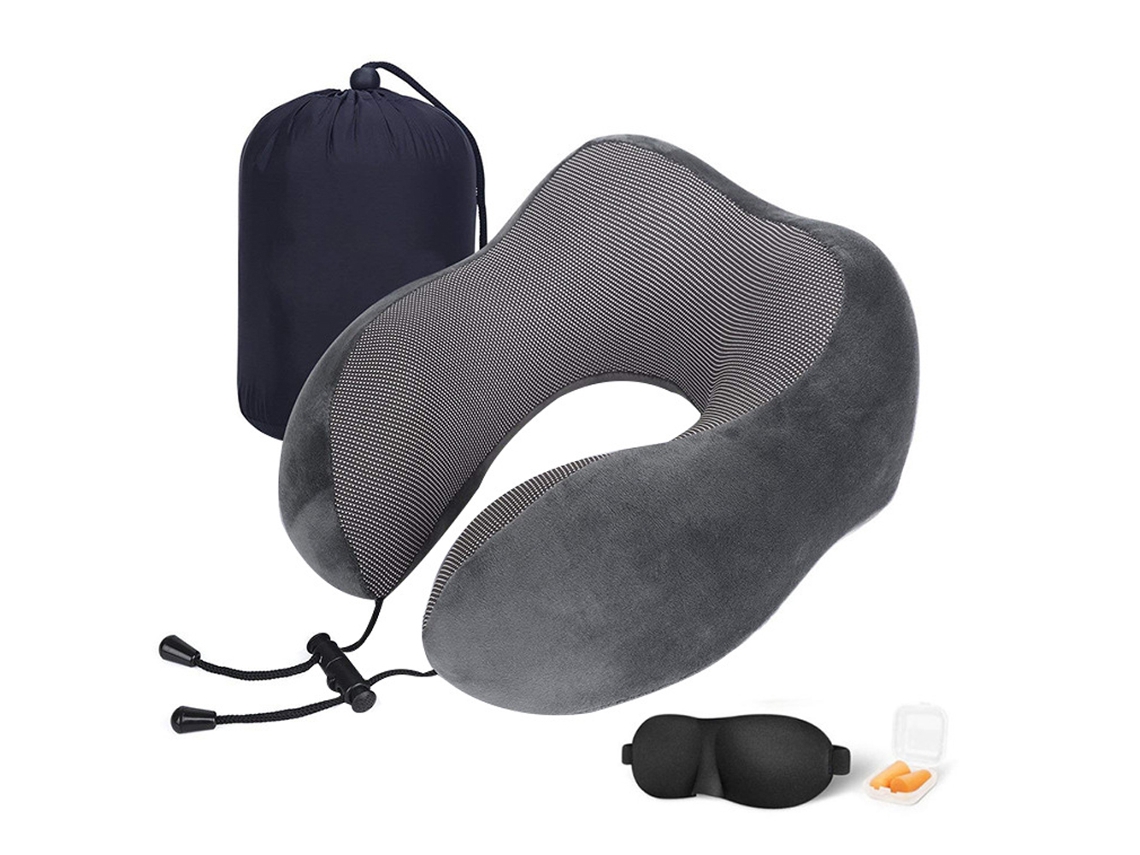Bolsa transversal de espuma viscoelástica em formato de U Slowmoose 2828 para viagens de negócios