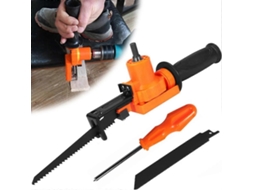 Adaptador de Serra Reciprocante para Taladro, Hojas Dobles, Madera, Metal, PVC, Acero S/MARCA