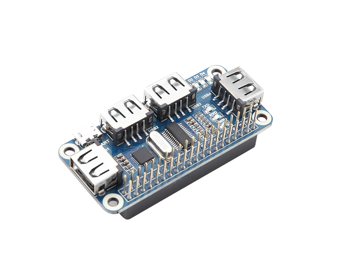 Adaptador Hub Usb Otg Micro 4 Portas para Raspberry Pi Zero 2b 3b 3b+