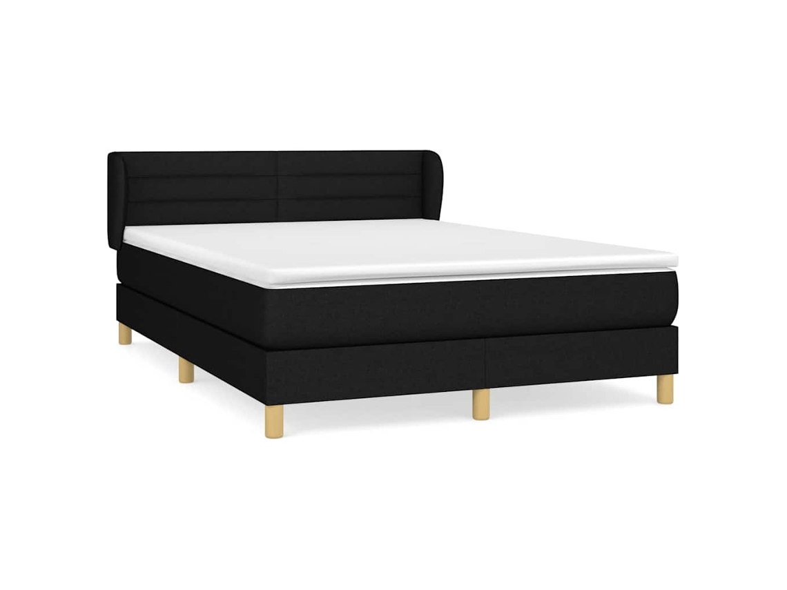 Box Spring Bed, Box Spring Beds Vidaxl Preto Tecido (140 X 190 Cm)