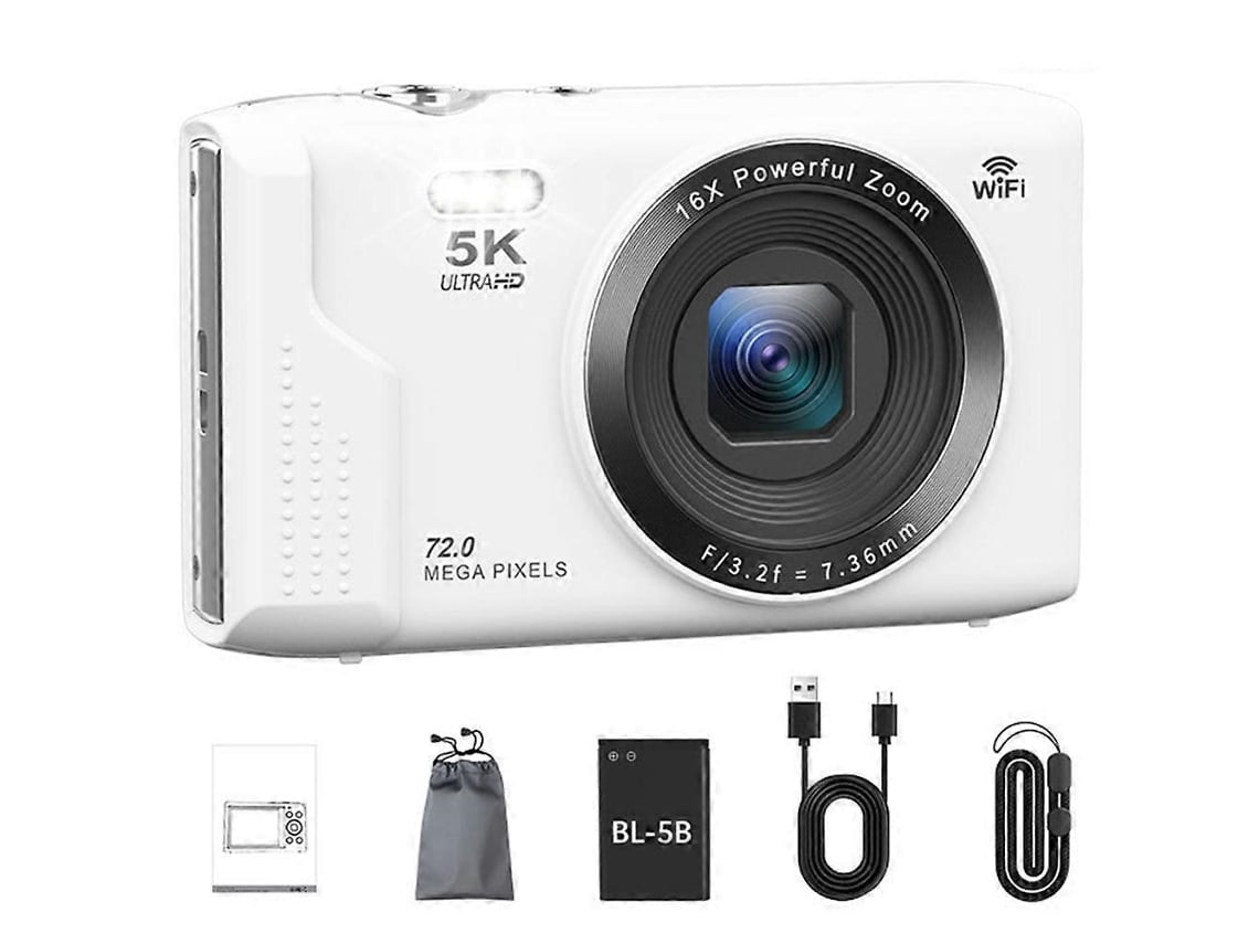 Câmara Digital 5k 72 Megapixels Ecrã 2,8 Polegadas Zoom 16x Para Vlogging