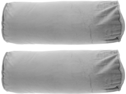 Almofadas Cilíndricas de Flanela para o Pescoço, 2 Unidades, com Capa Removível, Oferecem Suporte CHABERLU