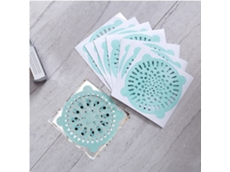 Conjunto de 10 Filtros Descartáveis ​​verdes para Ralos de Piso e Chuveiros de Banheiro. AQUAFORGE