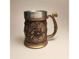 Caneca de Cerveja Viking , Estilo Mitologia Nórdica, Aço Inoxidável AQUAFORGE (1 Unidade)