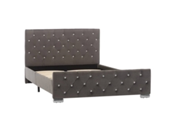 Estrutura de Cama 120x200 Cm Tecido Cinzento MAISON EXCLUSIVE