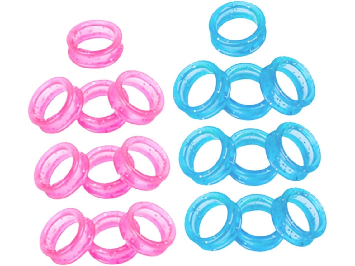 Conjunto De 20 Anéis De Silicone Para Tesouras