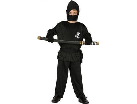 Fato de Menino  Ninja Preto (Tam: 10 a 12 anos)