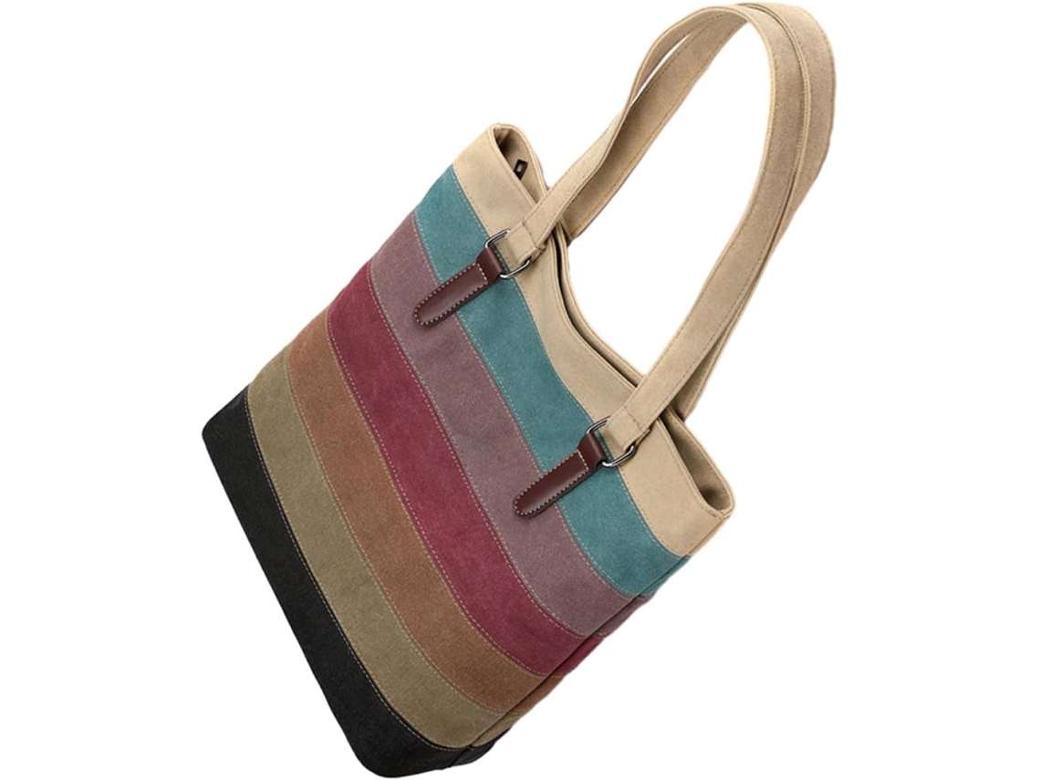 Bolsa Feminina De Lona, Estilo Casual, Com Vários Compartimentos E Leve.