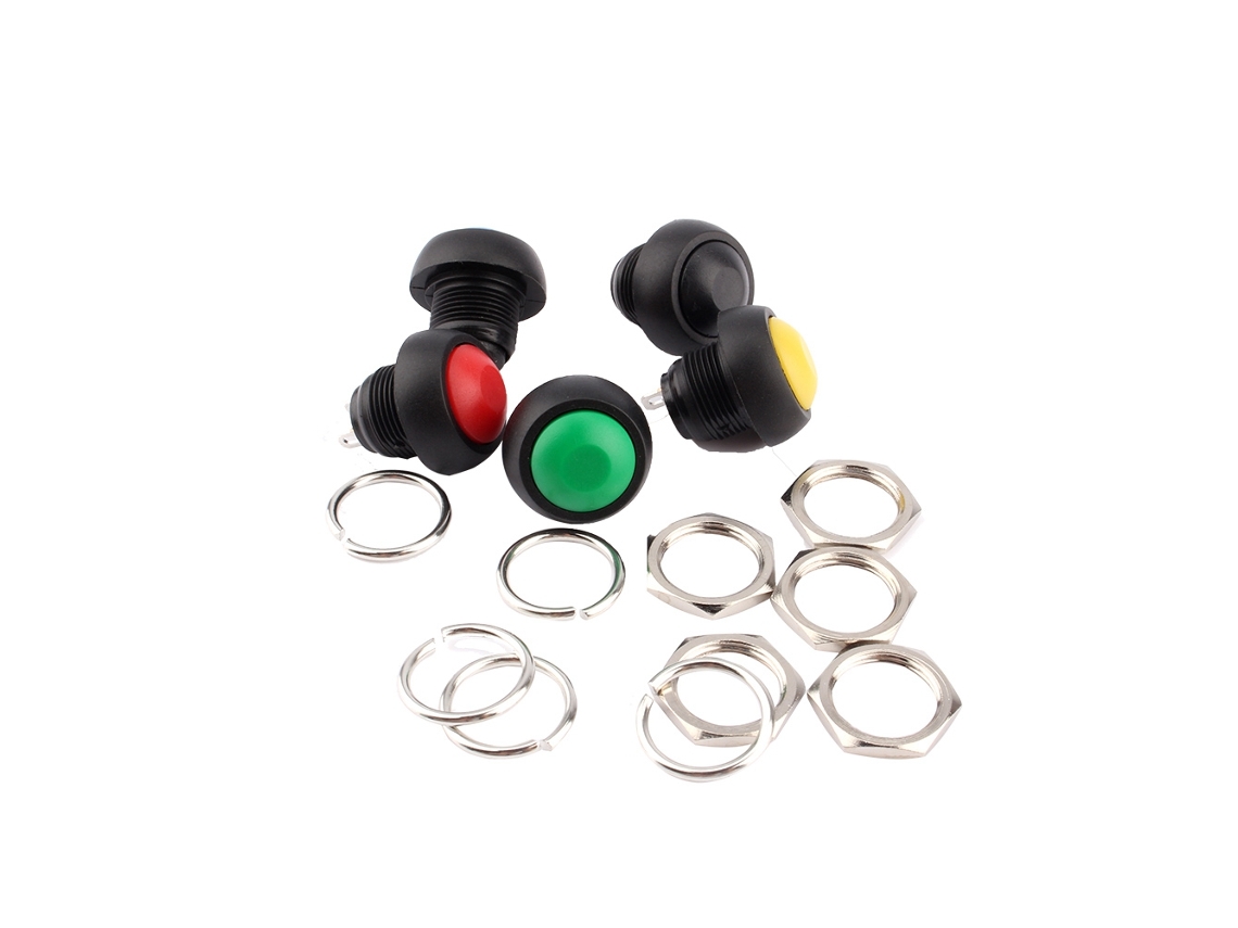 Laxiscreed Interruptor De Botão Pequeno À Prova De Água (12mm) Para Eletrodomésticos