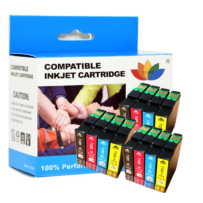 Embalagem De 12 Unidades - 3bk 3c 3m 3ypara Canetas Epson Sx130 Sx125 Sx230 Sx425w Sx235w Sx435w Sx420w Sx445w E Office Bx305f Bx305fw