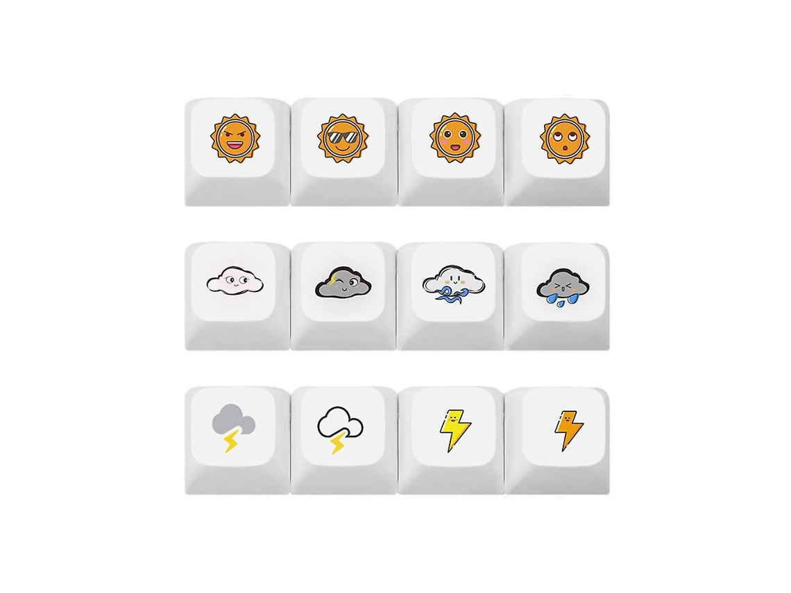 Xda Profile Pbt Keycaps 12 Teclas Dye Subbed Keycaps Cute Cloud Keycap Mecânico