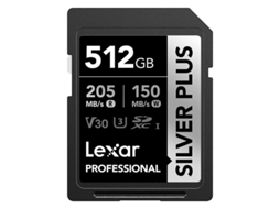 Cartão SD LEXAR Silver Plus UHS 1 512GB V30 R205/W150