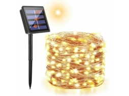 Luzes de fio solar Nova Line, 22m, 200 LEDs, IP65, para jardim, pátio, Natal, casamento | S/MARCA