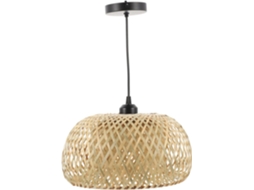 Luminária De Teto Artística Em Bambu Trançado Com Fonte De Luz Inclusa, Altura Ajustável, Ideal Para Sala De Chá.