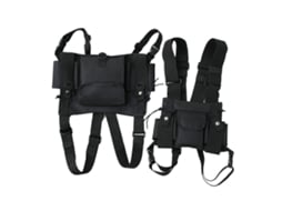 Mochila peitoral Oxford nylon universal sem mãos bolsa frontal para camping ao ar livre preta