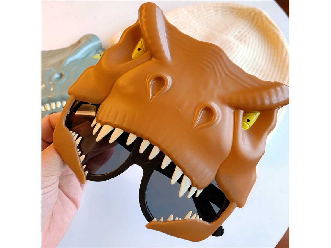 Mali óculos de Dinossauro Cartoon para Crianças Festa Aniversário Props Cosplay Cute Marrom