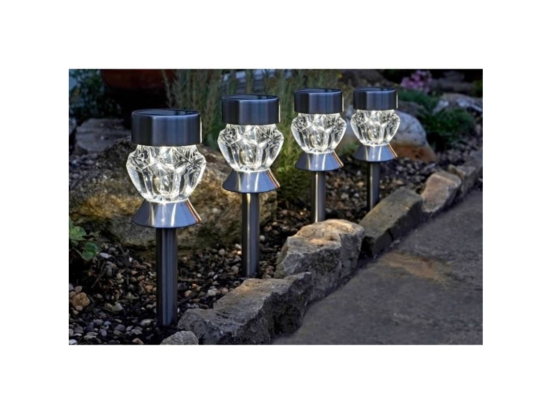 Tag de vidro de cristal ou lâmpada solar, conjunto de 4