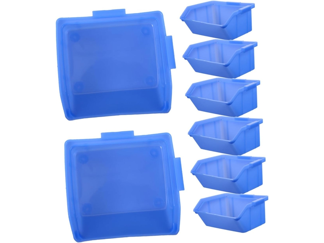 Conjunto De 8 Caixas Organizadoras De Plástico, Prateleiras Empilháveis Para Acessórios, Ferragens, Gokoco